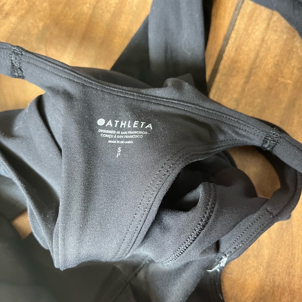 Athleta TRANSCEND WRAP LONGLINE BRA black SMALL - Picture 5 of 7